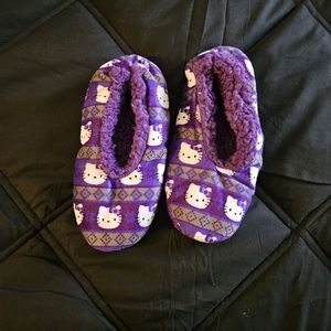 Hello kitty fuzzy slipper socks